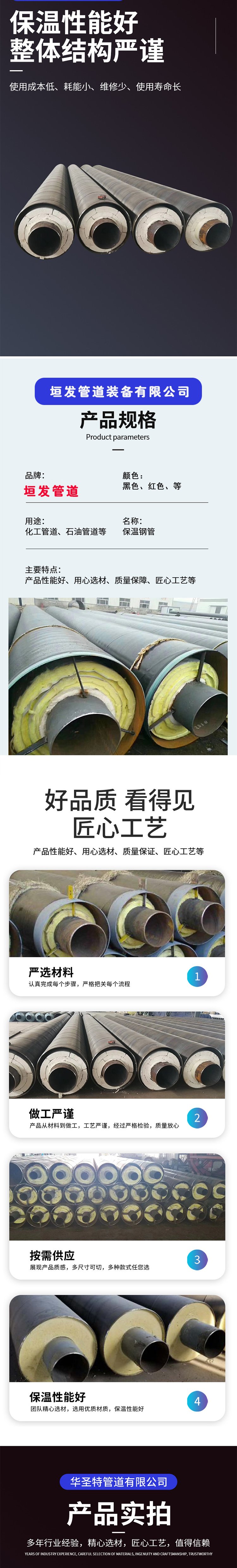 岩棉钢套钢保温复合钢管
